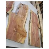 Four Matched Cedar Slabs, 32" Long...