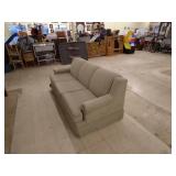 Vintage Beige Upholstered 3-Seater Sofa