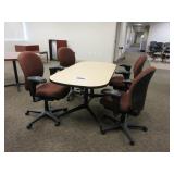 HERMAN MILLER TABLE AND HERMAN MILLER CHAIRS