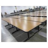 STEELCASE WOOD GRAIN LAMINATE TOP TABLES