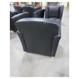 BERNHARDT BLACK LEATHER CLUB CHAIR