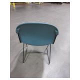 STEELCASE PLASTIC STACKING CHAIRS - TEAL