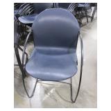 STEELCASE PLASTIC STACKING CHAIRS - NAVY