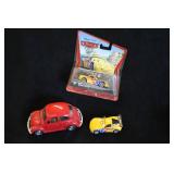 Lot of (3) Collectible Cars - Disney Pixar CARS Jeff Gorvette (in original package),  Disney Pixar CARS Jeff Gorvette and Red Volkswagon Beetle