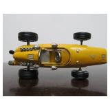 Vintage SCHUCO Micro-Racer Race Car w/Key - Yellow Ferrari