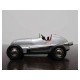 Vintage SCHUCO Micro-Racer Race Car w/Key - Silver w/Red Mercedes 