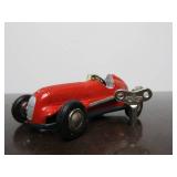 Vintage SCHUCO Micro-Racer Race Car w/Key - Red w/Silver Mercedes 