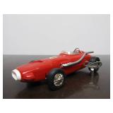 Vintage SCHUCO Micro-Racer Race Car w/Key - Red Watson Roadster