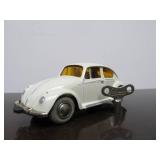 Vintage SCHUCO Micro-Racer Race Car w/Key - White Volkswagen w/Yellow Windows