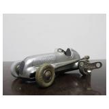 Vintage SCHUCO Micro-Racer Race Car w/Key - Silver Mercedes 