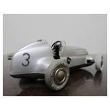 Vintage SCHUCO Micro-Racer Race Car w/Key - Silver Mercedes 