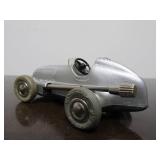 Vintage SCHUCO Micro-Racer Race Car w/Key - Silver Mercedes 