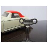 Vintage SCHUCO Micro-Racer Race Car w/Key - White & Red Porsche