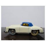 Vintage SCHUCO Micro-Racer Car w/Key - White & Blue Mercedes 190SL w/Yellow Windows