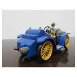 Vintage SCHUCO Micro-Racer Car w/Key - Blue & Yellow Old Timer Mercer 35J