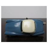 Vintage SCHUCO Micro-Racer Car w/Key - Greyish Blue & White Mercedes 190SL - Blue/Green Windows