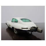 Vintage SCHUCO Micro-Racer Car w/Key - White Jaguar E-Type - Blue/Green Windows