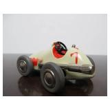 Vintage SCHUCO Micro-Racer Race Car w/Key - Cream Color 1040