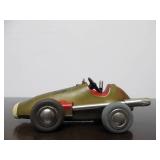 Vintage SCHUCO Micro-Racer Race Car w/Key - Gold w/Red 1040