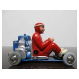 Vintage SCHUCO Micro-Racer GO-KART w/Key - Red w/Blue - Original Box