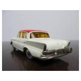 Vintage SCHUCO Micro-Racer Car w/Key - White & Red Mercedes 220S Yellow Windows w/Original Box