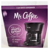 Mr. Coffee 5 Cup Mini Brew Easy On/Off Grab A Cup Auto Pause