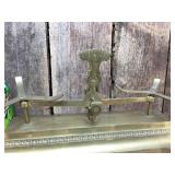 Vintage Brass Scale with Weights - Wood Base