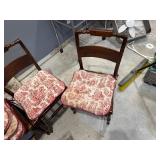 Six Matching Antique Walnut Chairs Manufactured by High Point Bending & Chair Co. Siler City, N.C