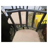 Pair of metal framed padded seat sw...