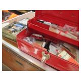 Red metal Union tool box plus vinta...