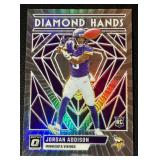 Jordan Addison RC Refractor Insert 2023 Donruss Optic Prizm Diamond Hands #DH-JA, Rookie Minnesota Vikings Football Card