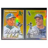 Rickey Henderson and Frank Thomas 2 Card Refrator Lot 2023 Topps Chrome Baseball Cards