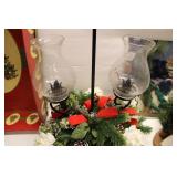 Holiday Decor Lot with Snowman Figures and Christmas Decorations