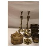 Mixed Lot of Vintage Brass and Metal Decor Items