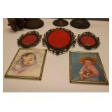 Vintage Metal Frames and Candlestick Holders Lot