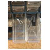 Assorted Hardware Storage with Pipe Thread Stick and Various Fasteners