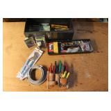 Mixed Electrical Tools and Supplies Lot with Tool Belt