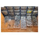 Assortment of Fasteners - Screws, Bolts, Nuts, and More in Storage Bins