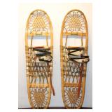 Pair of Vintage Wooden Snowshoes - Classic Design