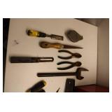 Selection of Vintage Hand Tools with Heavy-Duty Toolbox