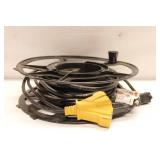 3-Prong 30 Amp Extension Cord with Yellow Adapter