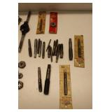 Assortment of Taps and Dies with Accessories - Metalworking Tools