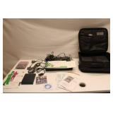 Complete Fujitsu Laptop Accessories and Carry Case - Includes Zip Drive, Cables, and Documentation