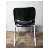 Flash Furniture Modern Black Plastic/Black Frame Plastic Accent Chair