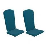 Flash Furniture Charlestown Set of 2 All Weather Indoor/Outdoor High Back Adirondack Chair Cushions, Patio Furniture Replacement Cushions-teal