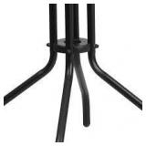 Flash Furniture Bellamy /Black Round Contemporary/Modern Dining Table, Glass Top with Black Metal Base 23.75-in L x 28-in H