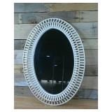 20" x 28" Light Woven Oval Mirror - Threshold designed with Studio McGee