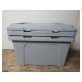 Lot 2 Hefty 18gal Max Pro Storage Tote Gray