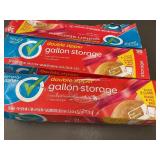 Group of 3 Simply Done Double Zipper Gallon Storage Bags - 38 Count Each