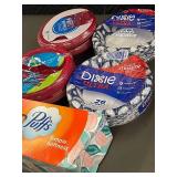 Group of 4 Packages of Dixie Ultra Disposable Bowls and Puffs Facial Tissues